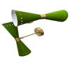 Diabolo Green Brass Sconce Mid Century Modern Wall Light Up Down Lighting