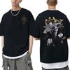 Anime Jujutsu Kaisen Fushiguro Megumi Print T Shirts Unisex Unisexga Harajuku Oversized Short Sleeve T-shirt Vintage Street Unisex Tee