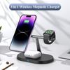 1pcs 3 In 1 Wireless Charger, Desktop Fast Charging Station, 15W Charger Stand Support Cell Phone/Headphone/Watch
