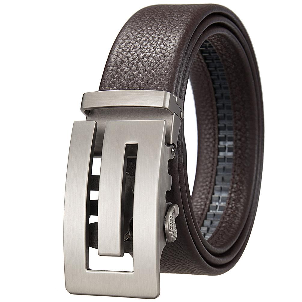 Персонализированный модный ремень мужской ремень автоматическая пряжка деловой ремень пряжка, первый слой коровьей кожи ремень Ly25-1058-5