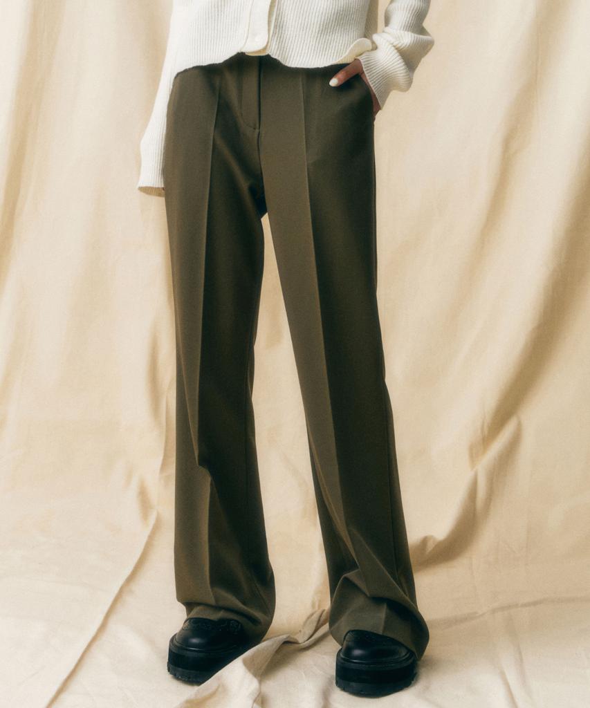 VIVACIOUS Gentle Bootscut Pants Khaki