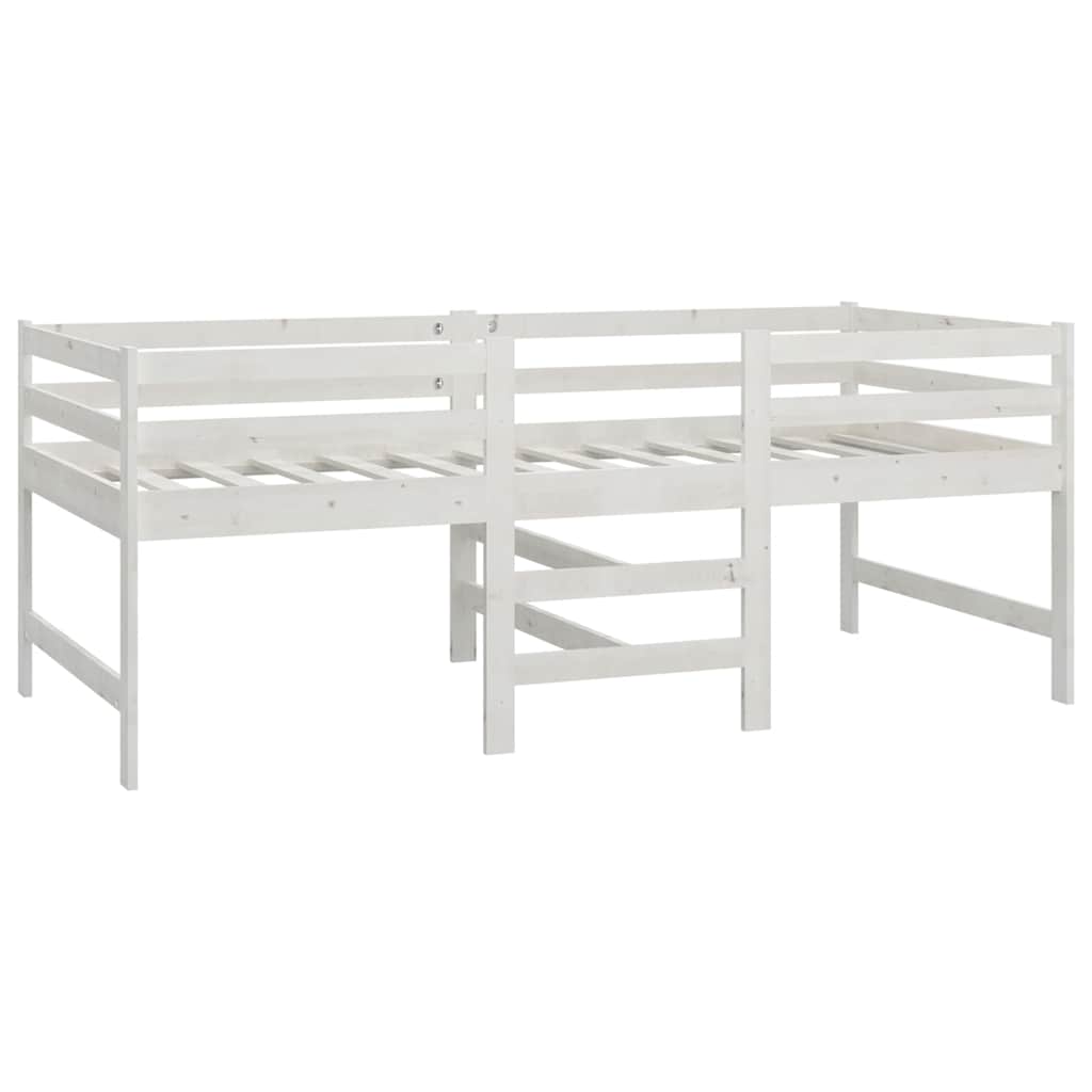 Solid Wood Bed without Mattress White 90x200 cm Pine Wood