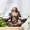 Practical Eco-friendly Light Brown Figurine Anti-fall Fan Collection Candlelight Holder for Gift