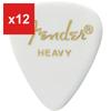 Guitar Picks Fender 351 Pick Pack, White Heavy, 12-Pack
