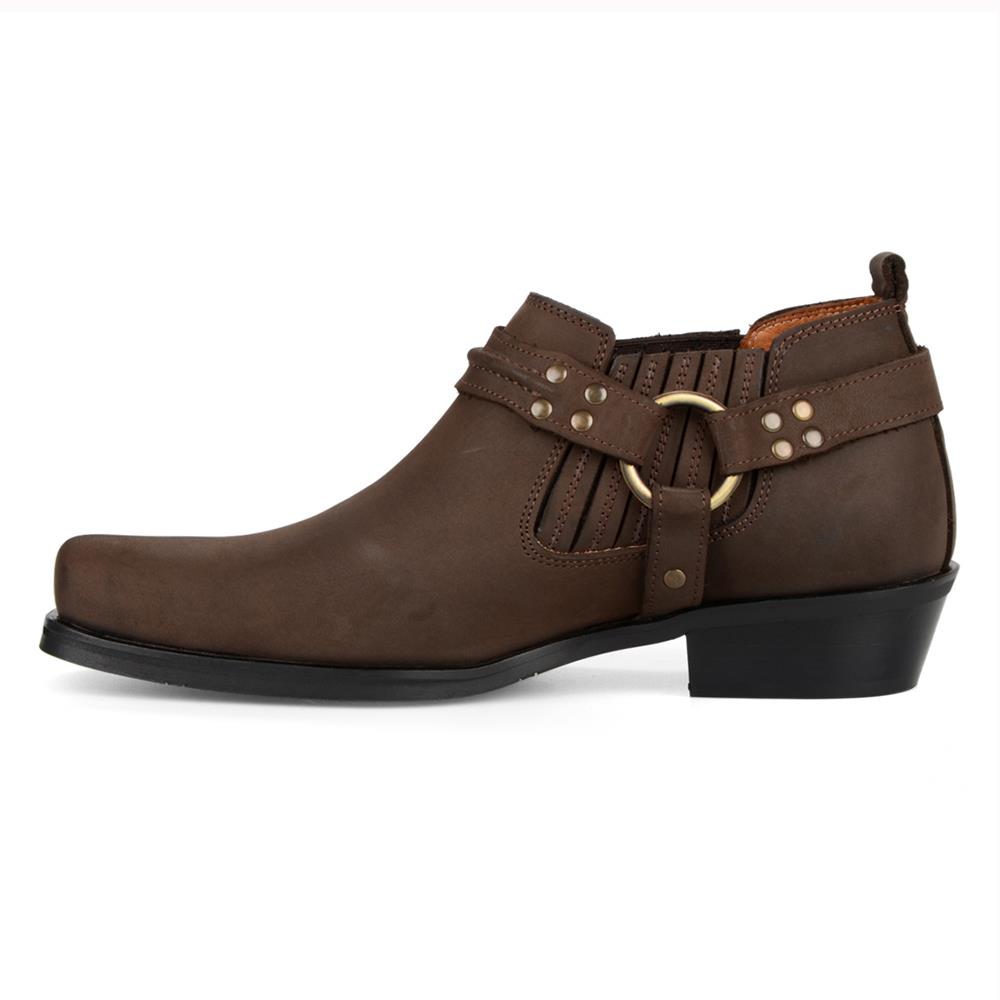 FootCourt Коричневые ковбойские туфли, винтажные мужские байкерские кожаные мотоциклетные туфли для уличных гонок, дышащая ручная работа, новая коллекция