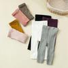 Baby Girl Solid Color Elastic Leggings