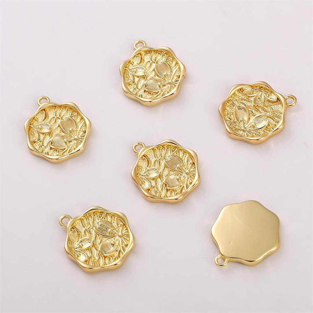 High Quality Copper Round Pendant Accessories For Jewelry Making Necklace Bracelet Earring