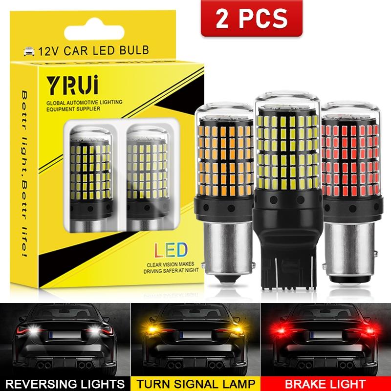 YiRui 2 шт. 12-48 В Новые светодиодные лампы 144smd Лампа Задний Поворотник BA15S P21W BAU15S PY21W 7440 W21W P21/5W 1157 BAY15D Поворотник 2