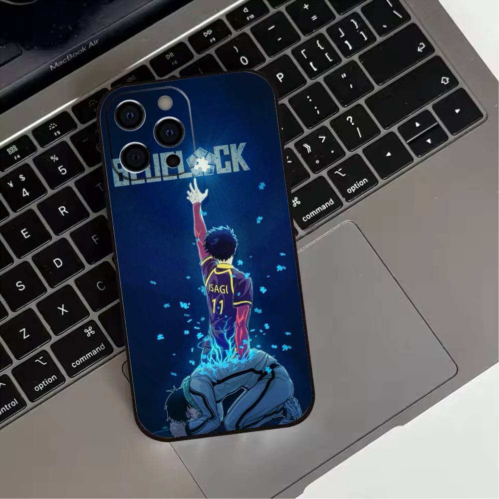 Чехол для телефона с аниме Blue Lock для iPhone 17,16,15,14,13,12,11 Plus,Pro Max,XS,Мягкий силиконовый черный чехол