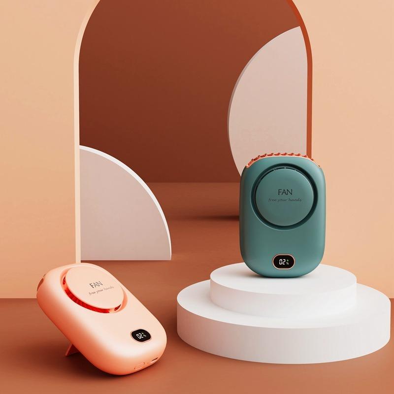 Новый мини-вентилятор на шее, портативный портативный креативный USB-вентилятор для зарядки, маленький вентилятор, может стоять на рабочем столе