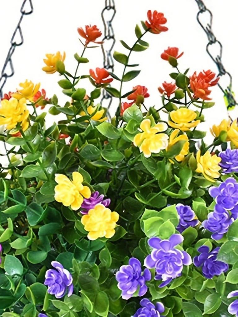 Spring and Summer Gardening Iron Frame Coconut Palm Flower Basket Hanging Basket Flower Pot Hanging Basket 1pc