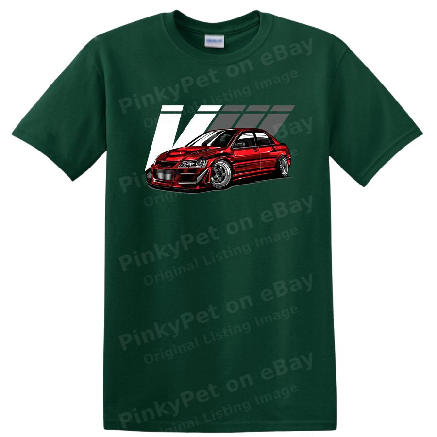 Красная футболка с графикой модифицированного автомобиля Крутой дизайн гоночного автомобиля Футболка Одежда Подарок