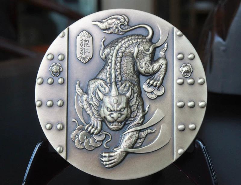 Изысканный винтажный памятный медальон из чистой меди и бронзы