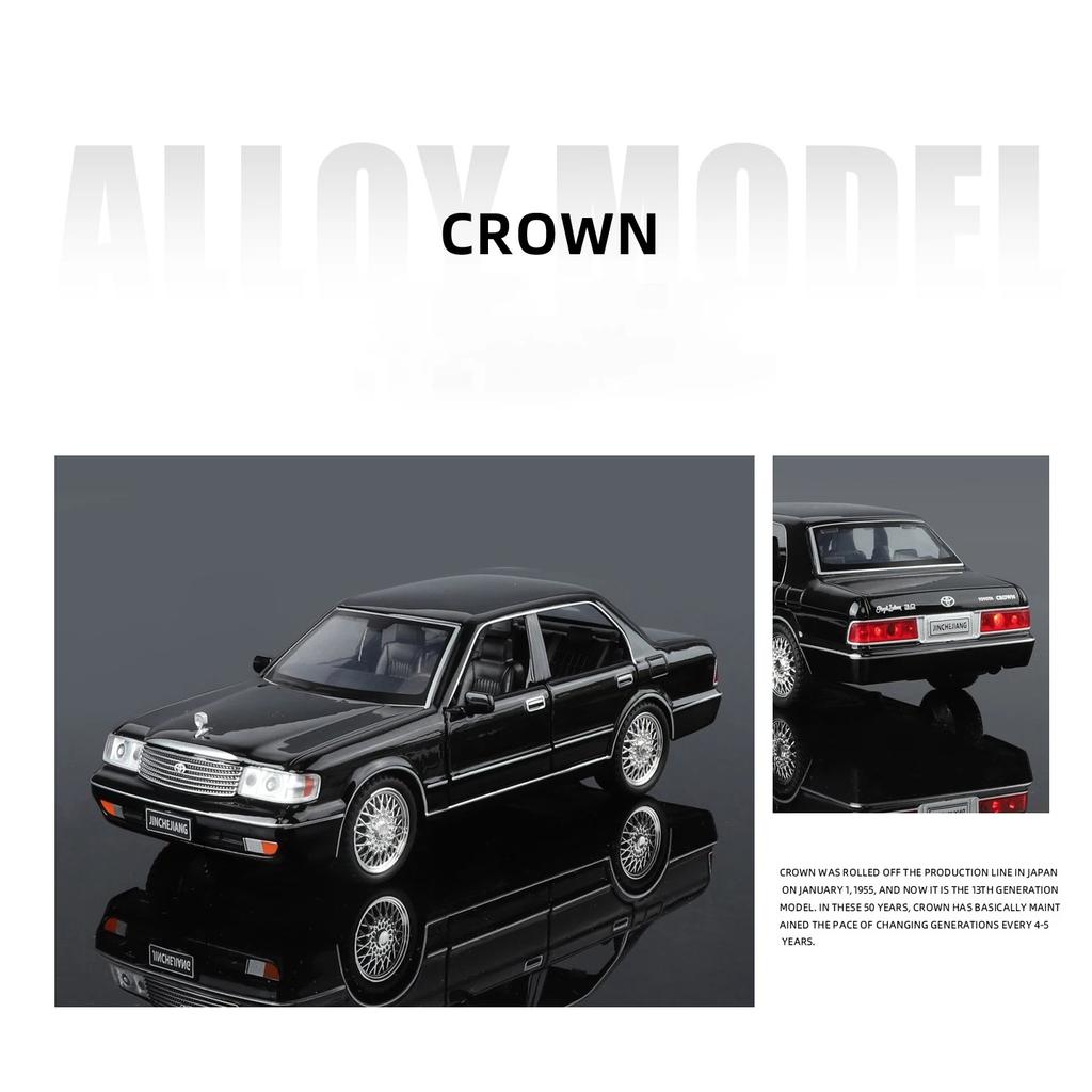 1/32 Toyota Crown Металлическая модель автомобиля Игрушка Литье под давлением Металлическое литье Звук и свет Автомобильные игрушки Для детей Транспортное средство