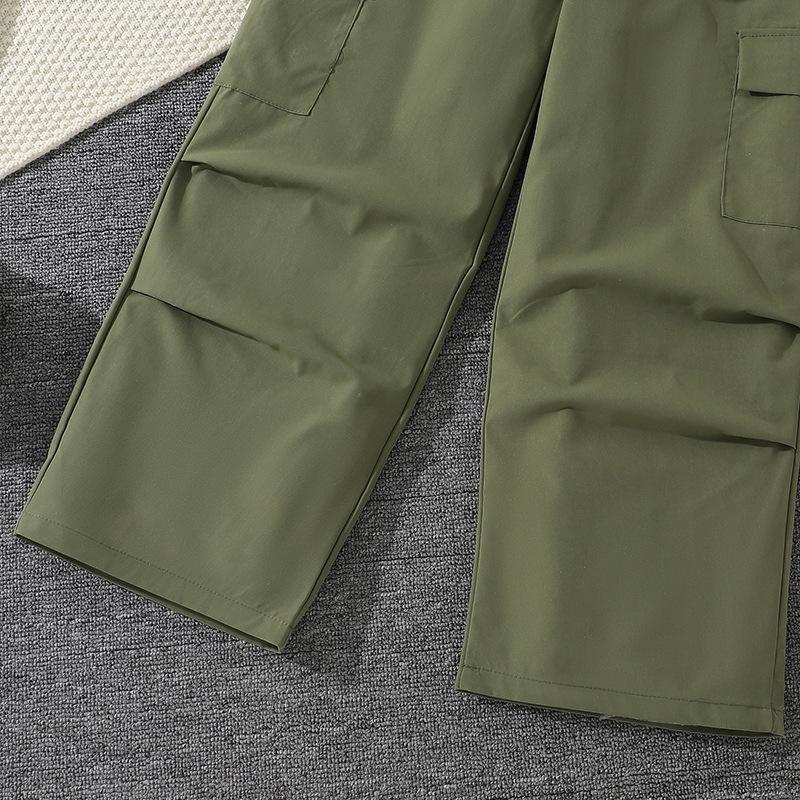 Girls Autumn Suit 2025 Children Clothing Letter Long Sleeved Sweatshirt + Wide-Leg Overalls Fashion 2 Piece Set