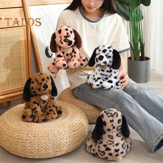 Пятнистый далматинец плюшевая игрушка 25 см супер мягкая плюшевая собака обнимающаяся сидячая поза плюшевая собака подарок для девочек мальчиков