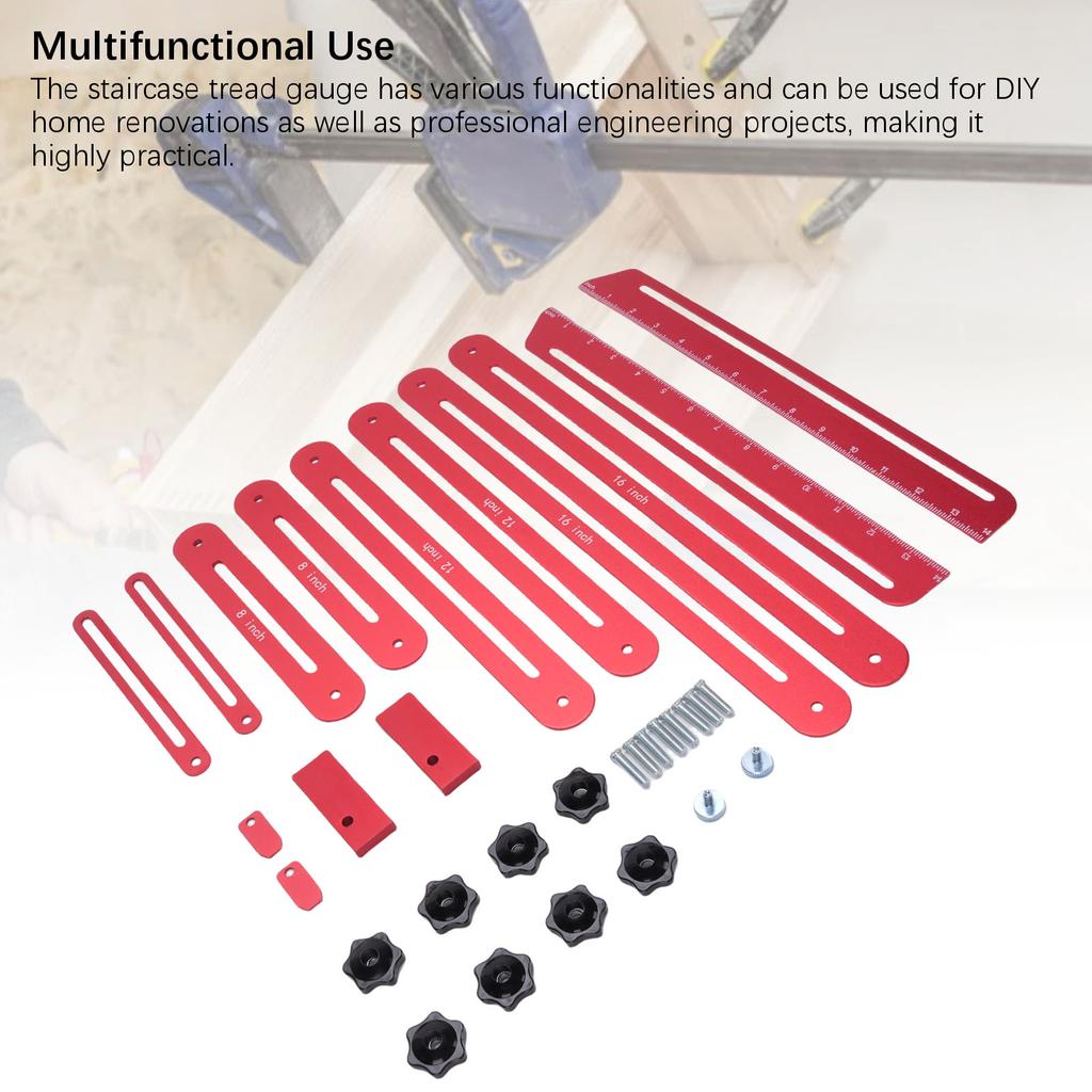 Шаблон для ступеней из алюминиевого сплава, инструмент для шаблона ступеней для домашнего ремонта и профессиональных строительных проектов