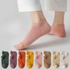 6 пар женских тонких хлопковых носков-сеточек дышащих, поднимающих ухо, невидимых, однотонных, для весны и лета