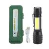 Rechargeable Flashlight 4 Modes High Brightness Metal Flashlight with COB Sidelight for Outdoor