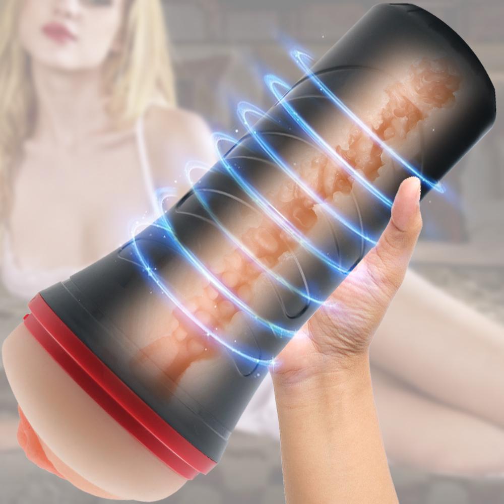 Man Masturbation Cup Sex Toy for Adults, Pleasant Aircraft Cup Vagina Pussy Vaginator, Endurance Exercise Training Sex Tool