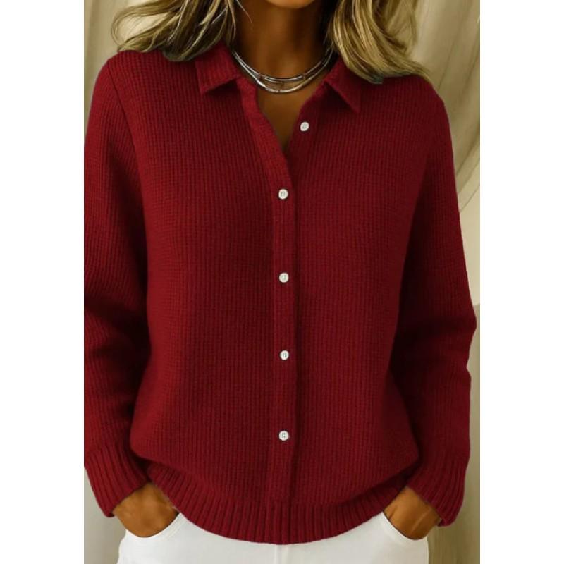Womens Oversized V-Neck Knit Cardigan Sweater Soft Casual Long Sleeve Loose Fit Wear