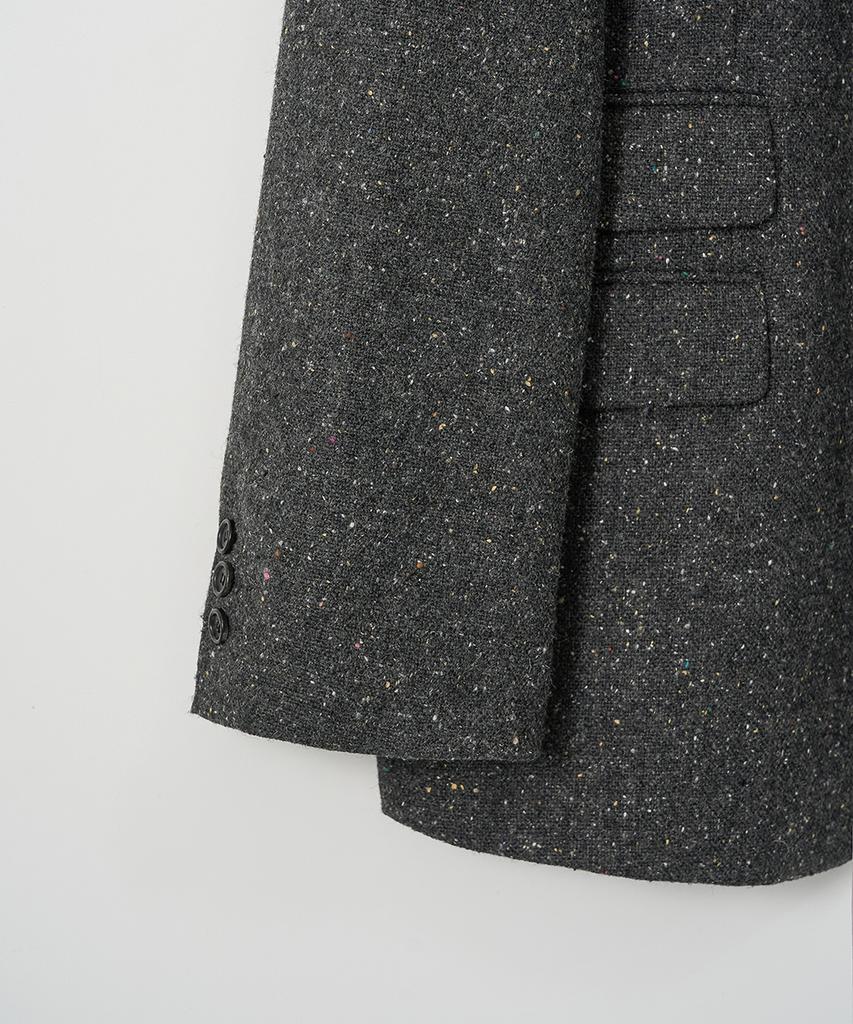 Trip Le Sens [F/W] Two-Flap Pocket 3B Blazer_Nepp Tweed Charcoal