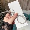 New Anti-Blu-ray Glasses Plain Square Myopia Glasses for Men and Women Slim Glasses Tik Tok Korean Glasses Frame
