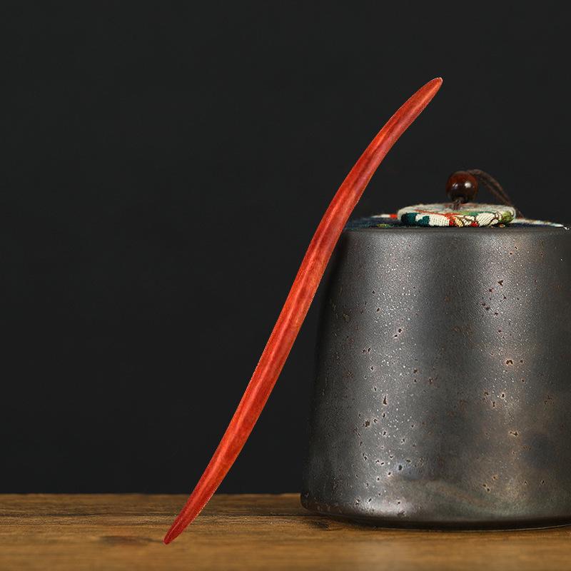 Заколка из красного сандалового дерева для прически-пучка: Элегантный древнекитайский стиль