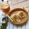 Creative Rattan Tray Fruit Tray Bamboo Bread Basket Fruit Basket Dessert Tray Practical Kitchenware