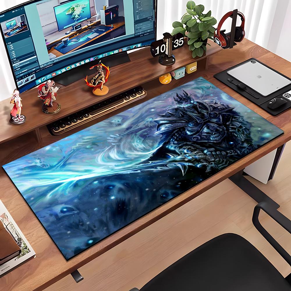 World Of Warcraft Wrath Of The Lich King Коврик для мыши Большой Противоскользящий Резиновый Игровой Коврик для мыши Прочный Настольный Коврик Толстый Шовный Край Suita