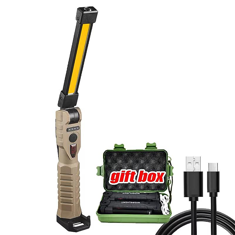 Ultra Bright LED Work Lights Rechargeable Magnetic Hook Camping Lamp Built-in Battery Repair Flashlight Portable Output Lanterns