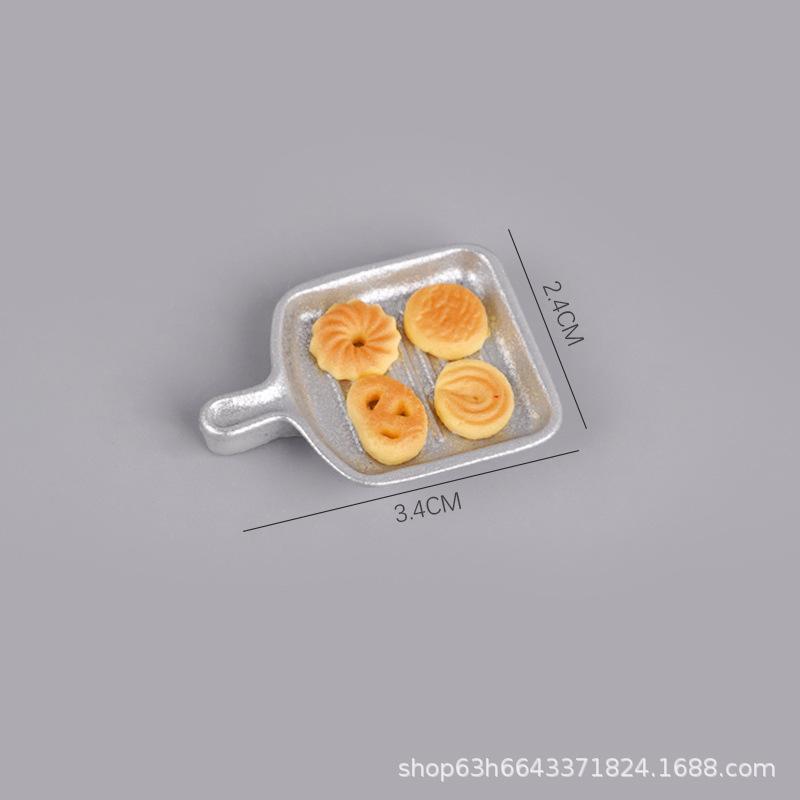 Dollhouse Dollhouse Miniature Food Game Ornament, Two-Piece Set Of Bread Baking Pan, Toy Model Ob11 Handmade