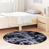 VidaXL Shaggy Rug with Long Pile Dark Grey 120x120 Cm Polyester, Carpet, Bedroom Rug, Modern Rug, Living Room Rug, 4102904