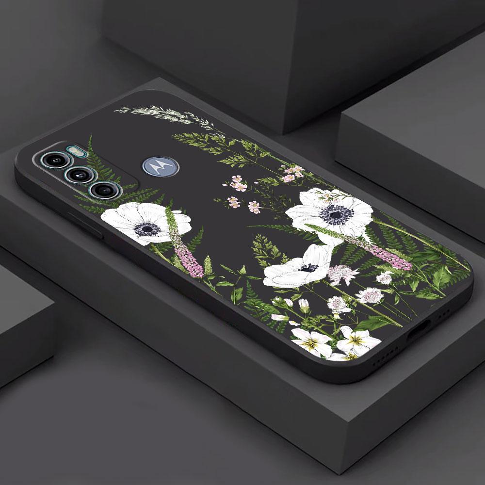 Letter Flower Case for Motorola Moto Edge 30 Neo G9 Plus G200 5G One Fusion Plus Edge 20 Pro Edge 40 Pro TPU Soft Cover