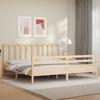 VidaXL Bed Frame with Headboard 200x200 Cm Solid Wood 3193876