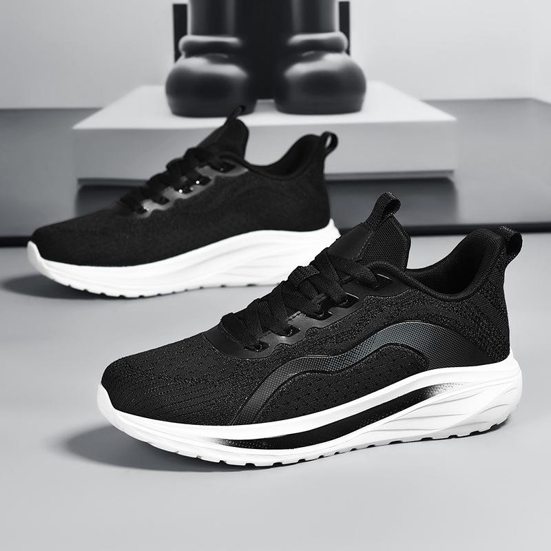 Спортивная и повседневная обувь дышащая, легкая и универсальная, новые нескользящие беговые сетчатые кроссовки, осенняя супермягкая мужская обувь