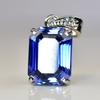 Natural 925 Sterling Silver Pendant 23 Ct Blue Sapphire Emerald CERTIFIED Gems My.pd-15-k