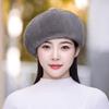 New Imitation Mink Hair Winter Beret Korean Version Of The Fashion Wild Thickened Warm Hat Pumpkin Hat