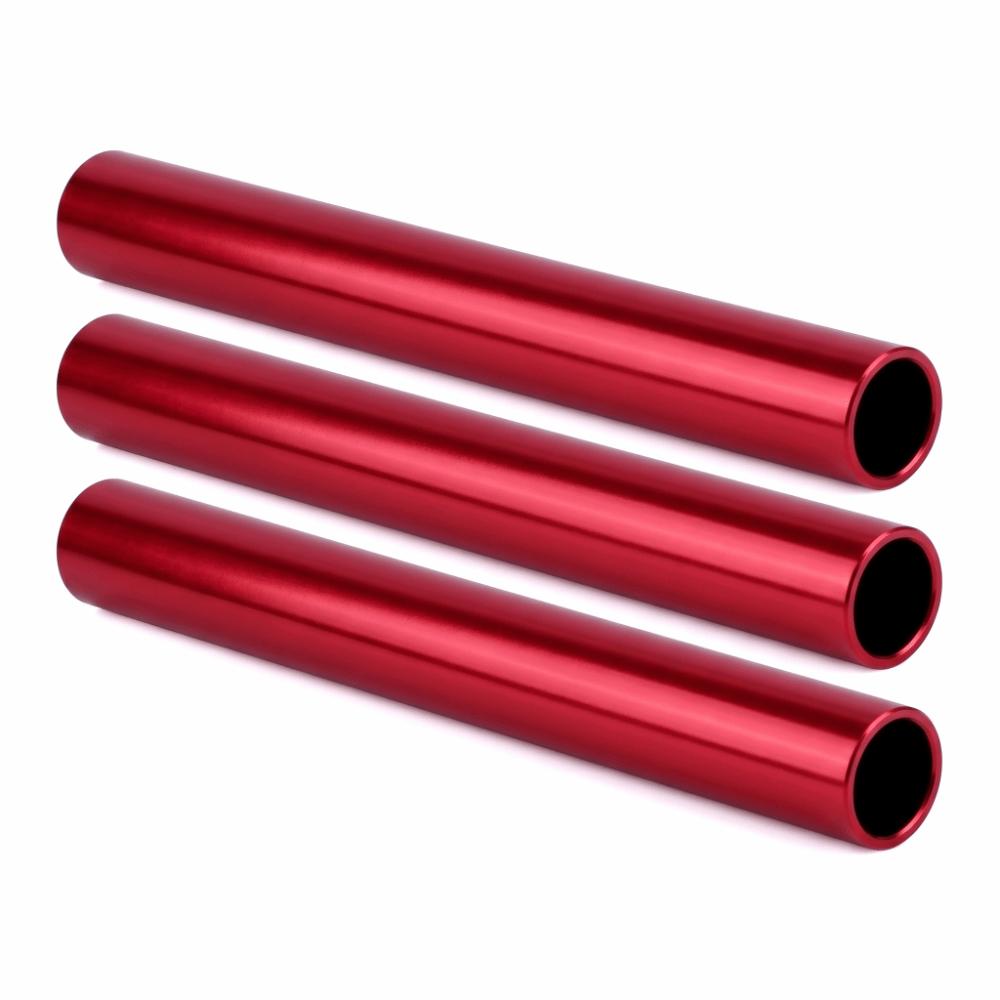 3PCS Smooth Surface Track Baton Hollow Tube Running Baton Reusable Relay Baton  Sports Training