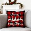 Christmas Decoration Cushion Cover Cartoon Elk Santa Pillow Case Linen Home Decor Christmas Throw Pillow for Holiday Living Room