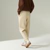 Reebok Повседневные универсальные удобные однотонные простые трикотажные спортивные брюки с манжетами женские плавки бежевого цвета 24FRM604WGM1