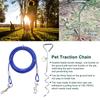 Double Hook Wire Rope Leash Spiral Shape Double Hook Leash Easy Setup Dog Anchor Stake  Camping Use