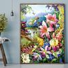5D DIY Diamond Painting Hummingbird Eating Nectar Cross Stitch Kit Mosaic Diamond Embroidery Rose Full Round/Square Drill Home Decoration