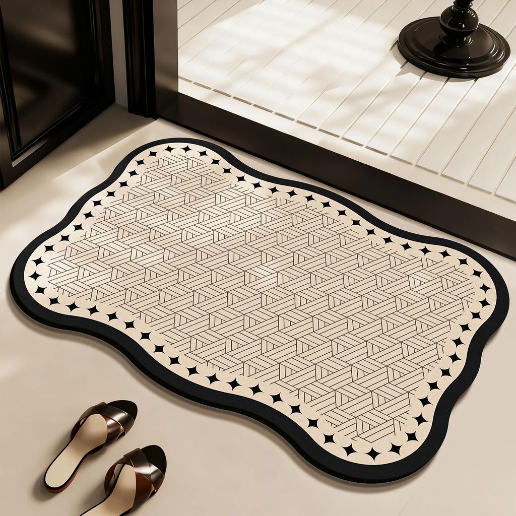 Diatom mud bathroom floor mat, household wear-resistant soft foot pad, toilet water absorbent, bathroom anti-slip floor mat