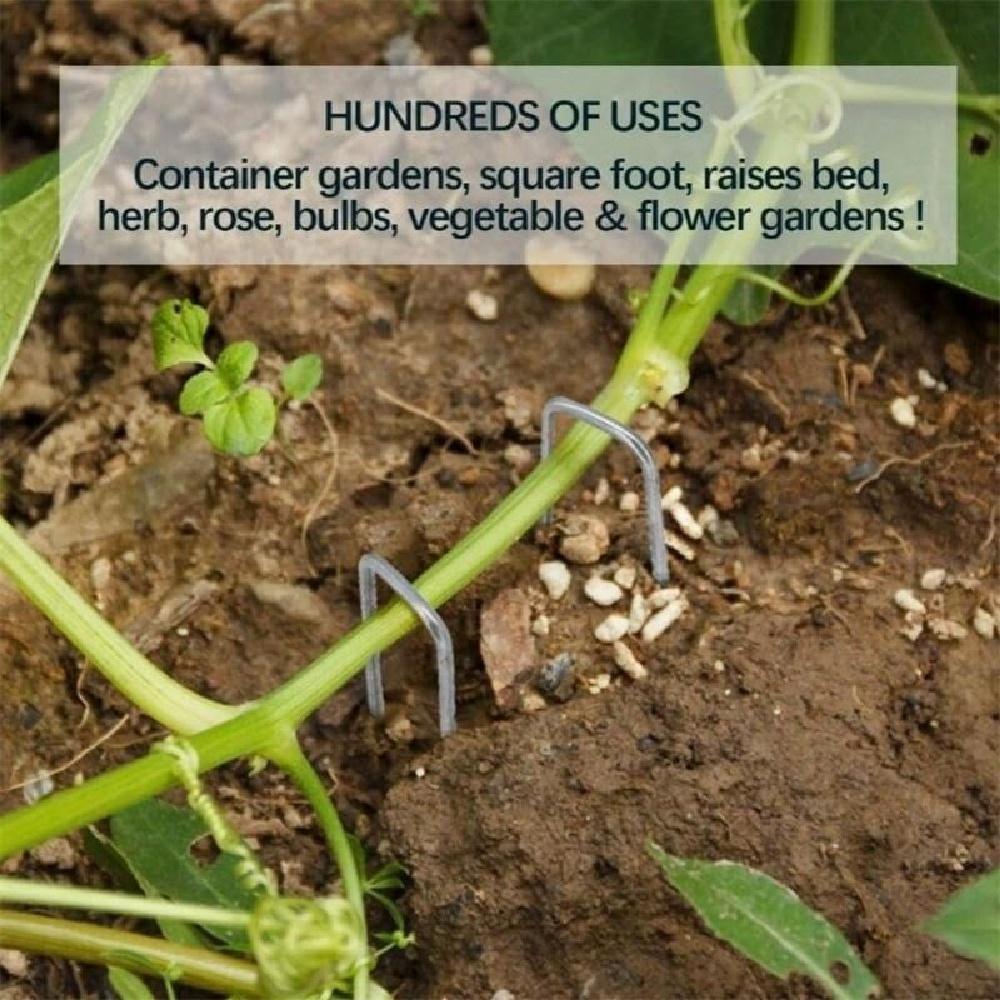 50 Садовый фиксатор U-образной формы, толщина 2,5 мм, ширина 4 см, длина 10 см, большие U-образные гвозди