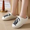 Fashion Winter Women's Slippers Indoor Cartoon Black Cat Cute Girls Slipper Bedroom Anti-slip Soft Sole Comfortable Cotton Homeshoes