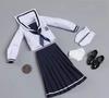 Scale Figure Cdtoys Cd031 Dark Blue Fashionable Beautiful High School Girl Pure Long Skirt Version Sailor Suit and Shoes Set and Head Not
