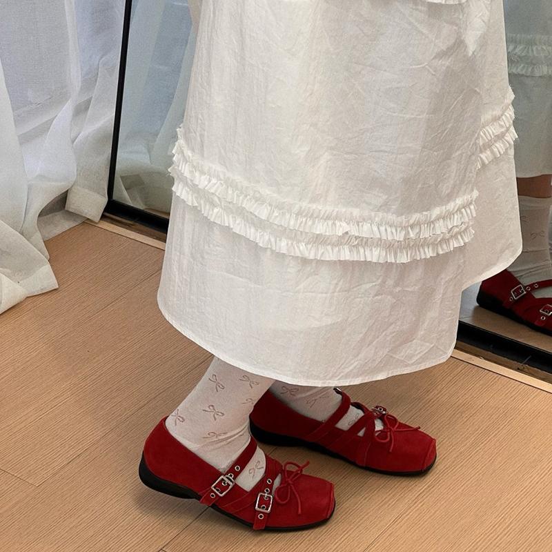 Весенние туфли Мэри Джейн с квадратным носком, женские, модные, с перекрестной пряжкой, женские повседневные туфли для платья, балетки