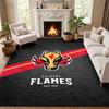 Calgary Flames Carpet Door Mat for Living Room or Bedroom Protective Mat Under Chair Office Decoration Christmas Gift Birthday Present