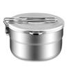 1.5L Stainless Steel Lunch Case with Storage Bag Camping Pot for Outdoor Camping Backpacking Hikiing Fishing